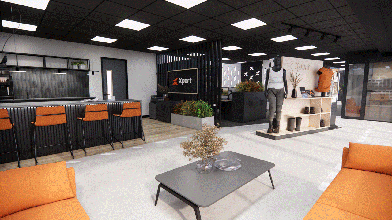 Design visuals for Xpert Workwear's new space ©