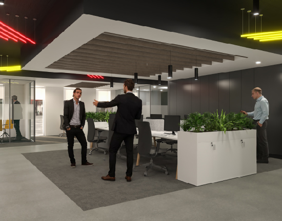 An office design concept for Contact Marketing