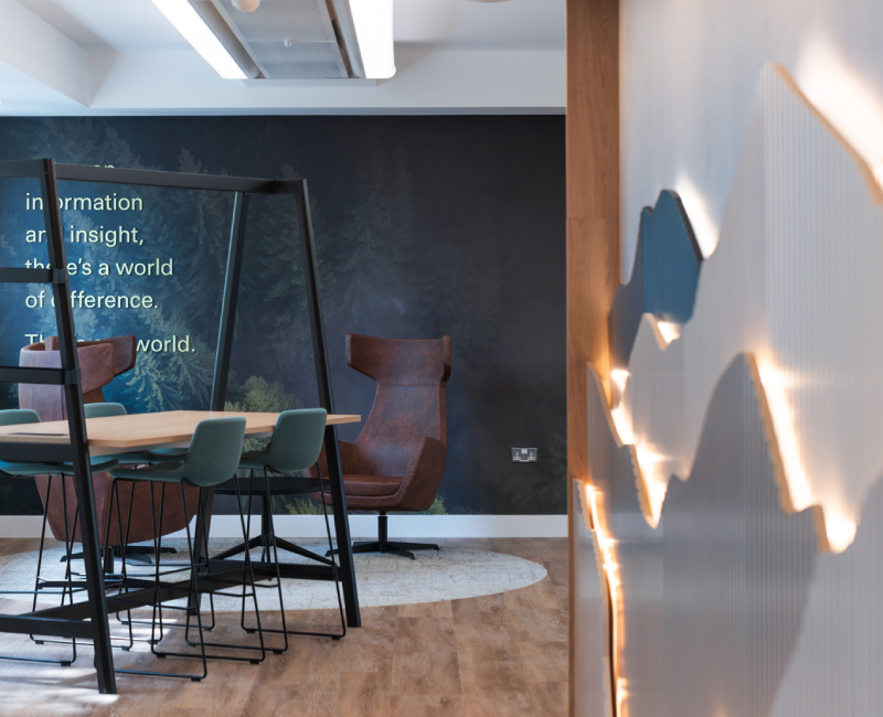 StepStone Group Design and Fitout - brand elements in workspace
