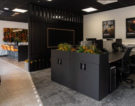 desk area and client reception