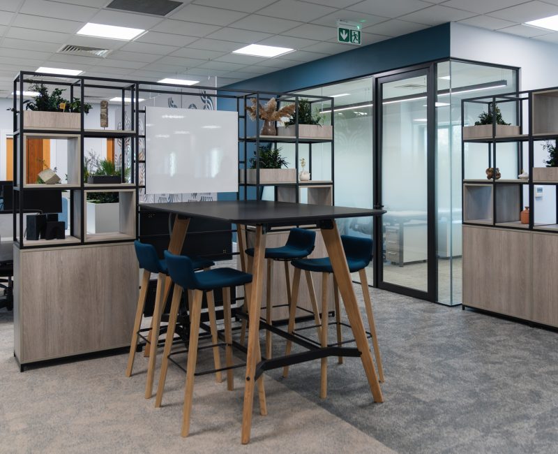 collaboration area in open plan office